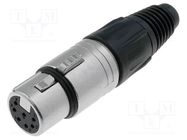 Connector: XLR; plug; female; PIN: 7; straight; for cable; soldering NEUTRIK