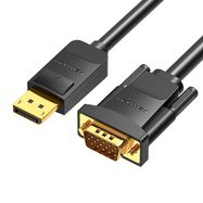 DisplayPort to VGA Cable Vention HBLBI 3m, 1080P 60Hz(Black), Vention