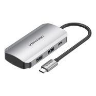 USB-C Docking Station to 4x USB3.0, PD 0.15m Vention TNBHB (gray), Vention