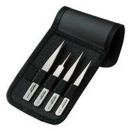 TWEEZER SET, TITANIUM, 4PC