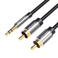 Cable Audio 3.5mm Male to 2x RCA Male Vention BCFBH 2m Black, Vention