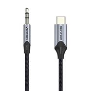 Cable Audio USB-C to 3,5mm mini jack 1m black, Vention