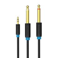 Audio Cable TRS 3.5mm to 2x 6.35mm Vention BACBJ 5m Black, Vention