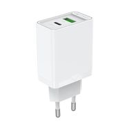 USB-A, USB-C Wall Charger Vention FBBW0-EU 18W/20W EU White, Vention