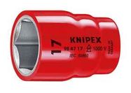 SOCKET, HEXAGON, 17MM, 0.5"