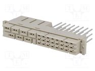 Connector: DIN 41612; plug; type MH; female; PIN: 31(7+24); 15A HARTING