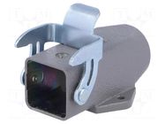 Enclosure for connectors: HDC; size 3A; Han® A; with latch; side HARTING