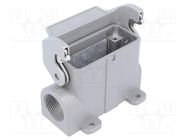 Enclosure: for HDC connectors; Han® A; size 10A; with latch; PG16 HARTING