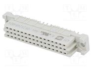 Connector: DIN 41612; plug; type 2C; female; PIN: 48; a+b+c; THT 