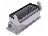 Enclosure for connectors: HDC; size 24B; Han® B; IP65; with latch HARTING
