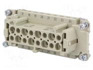 Connector: HDC; contact insert; female; 16A; 500V; Han E®; PIN: 16 HARTING