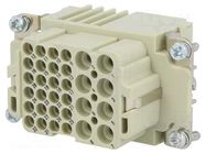 Connector: HDC; contact insert; female; 10A,16A; 160V,230V HARTING