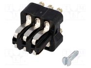 Connector: HDC; contact insert; male; Staf®; PIN: 6; size 3A; 10A HARTING