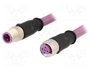 Cable: for sensors/automation; PIN: 4; M12-M12; B code-Profibus HARTING