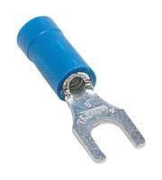 CRIMP TERMINAL, FORK, #6, 14AWG, BLUE