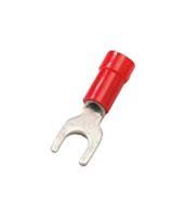 CRIMP TERMINAL, FORK, #8, 1.5MM2, RED