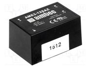 Converter: AC/DC; 3W; 90÷305VAC; Usup: 130÷430VDC; Uout: 5VDC; 67% AIMTEC