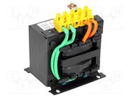 Transformer: mains; 100VA; 400VAC; 24V; Leads: terminal block; IP00 BREVE TUFVASSONS