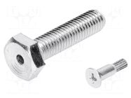 Pin; M10; steel; Plating: zinc; Thread len: 40mm; Spanner: 17mm FATH
