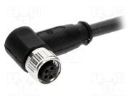 Connector: M8; female; PIN: 4; angled 90°; with lead; plug; 2m HARTING