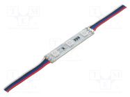 LED; RGB; 0.72W; 12VDC; 120°; No.of diodes: 3; 50x10mm OPTOFLASH