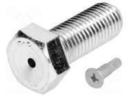 Pin; M16; steel; Plating: zinc; Thread len: 40mm; Spanner: 24mm FATH