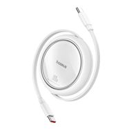 Cable USB-C to USB-C Baseus Free2Draw, PD, 100W, 1m (white), Baseus