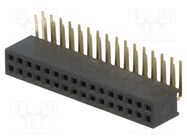 Connector: pin strips; socket; female; PIN: 32; angled 90°; 1.27mm CONNFLY