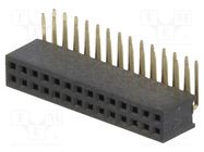 Connector: pin strips; socket; female; PIN: 28; angled 90°; 1.27mm CONNFLY