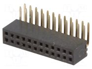 Connector: pin strips; socket; female; PIN: 24; THT; angled 90°; 1A CONNFLY