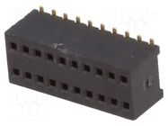 Connector: pin strips; socket; female; PIN: 20; straight; 1.27mm CONNFLY