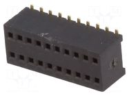 Connector: pin strips; socket; female; PIN: 20; SMT; straight; 2x10 CONNFLY