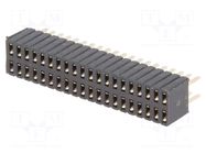 Connector: pin strips; socket; female; PIN: 40; THT; straight; 2x20 CONNFLY
