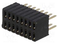 Connector: pin strips; socket; female; PIN: 16; straight; 1.27mm CONNFLY