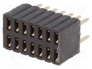 Connector: pin strips; socket; female; PIN: 14; straight; 1.27mm CONNFLY