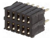 Connector: pin strips; socket; female; PIN: 10; straight; 1.27mm CONNFLY