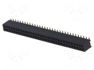 Connector: pin strips; socket; female; PIN: 64; SMT; straight; 1A CONNFLY