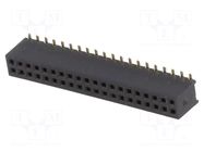 Connector: pin strips; socket; female; PIN: 40; SMT; straight; 1A CONNFLY