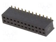 Connector: pin strips; socket; female; PIN: 24; SMT; straight; 1A CONNFLY