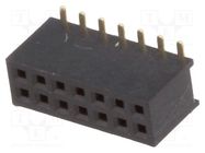 Connector: pin strips; socket; female; PIN: 14; straight; 1.27mm CONNFLY