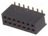Connector: pin strips; socket; female; PIN: 14; straight; 1A; SMT CONNFLY