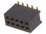 Connector: pin strips; socket; female; PIN: 10; straight; 1A; SMT CONNFLY