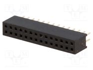 Connector: pin strips; socket; female; PIN: 28; straight; 1.27mm CONNFLY