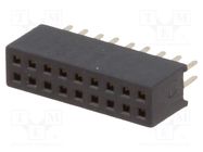 Connector: pin strips; socket; female; PIN: 18; straight; 1.27mm CONNFLY