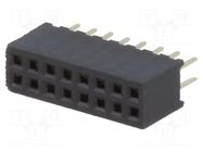 Connector: pin strips; socket; female; PIN: 16; THT; straight; 1A CONNFLY