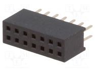 Connector: pin strips; socket; female; PIN: 14; straight; 1.27mm CONNFLY