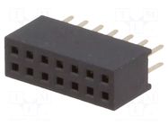 Connector: pin strips; socket; female; PIN: 14; THT; straight; 1A CONNFLY