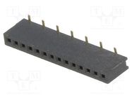 Connector: pin strips; socket; female; PIN: 14; straight; 1.27mm CONNFLY