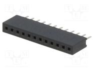 Connector: pin strips; socket; female; PIN: 12; straight; 1.27mm CONNFLY