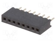 Connector: pin strips; socket; female; PIN: 8; straight; 1.27mm; THT CONNFLY